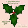 Painted Holly PSD Stock