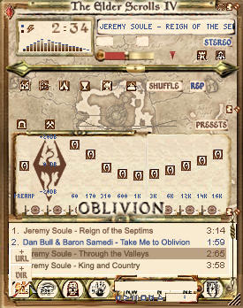 Elder Scrolls IV: Oblivion winamp v3