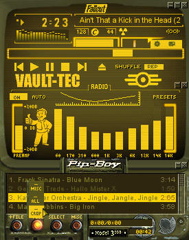 Fallout Pip-Boy 3000 Amber winamp v4