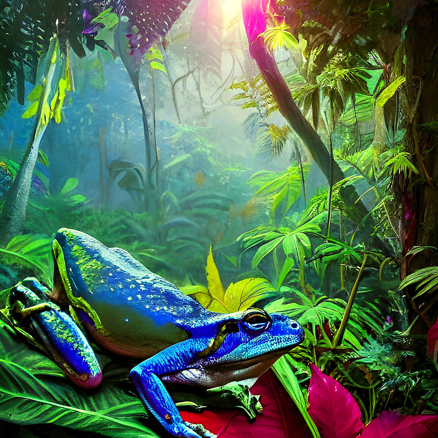 The Blue Frog by fr8ddy on DeviantArt