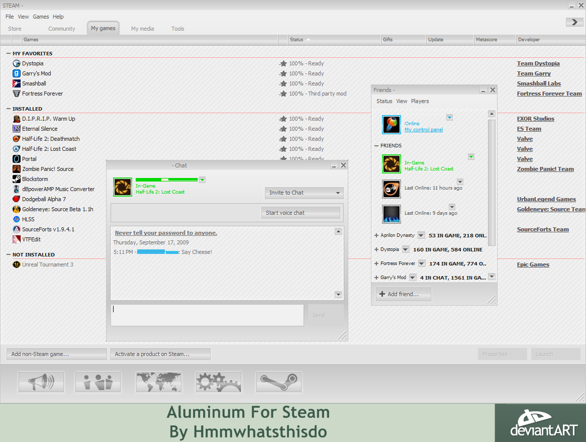 Aluminum For Steam v1.1 by hmmwhatsthisdo