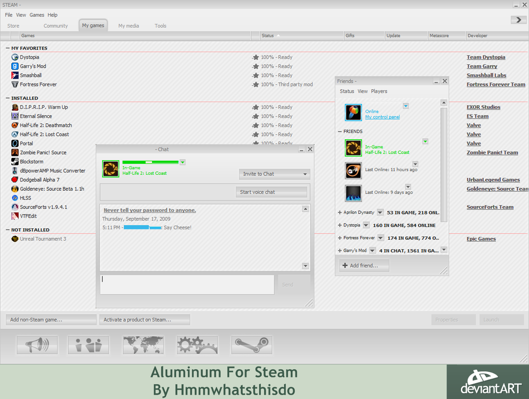 Aluminum For Steam v1.1 by hmmwhatsthisdo