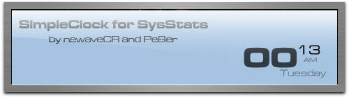 Simple Clock for SysStats