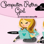 Computer Retro Girl PNG