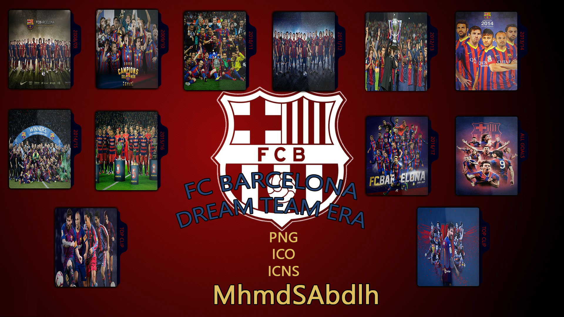 Barca Dream team era [2008-2017] icon folders by hamadakakos on DeviantArt