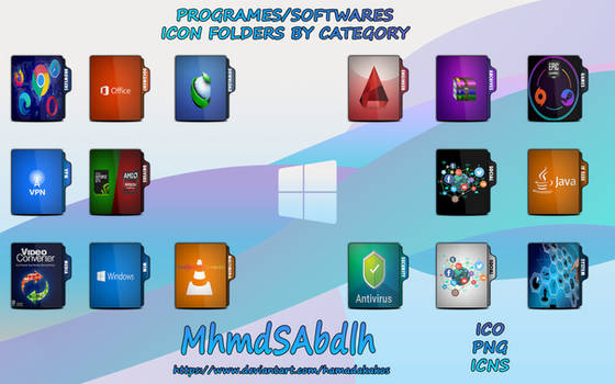 Programs/software by category icon folder