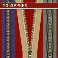 20 Zippers