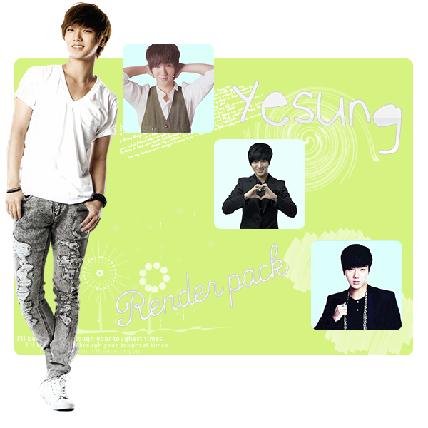 Kim Jong Woon [ Yesung ] render ( png ) pack