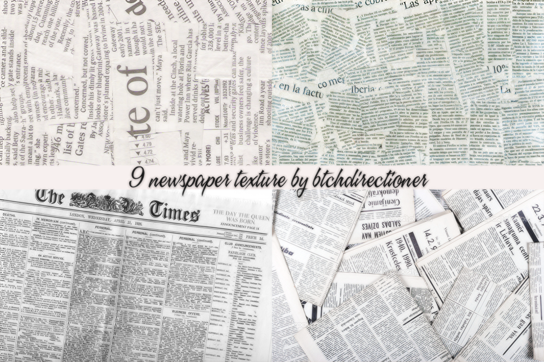 Newspaper Texture Pack 1 By Serendipify On Deviantart