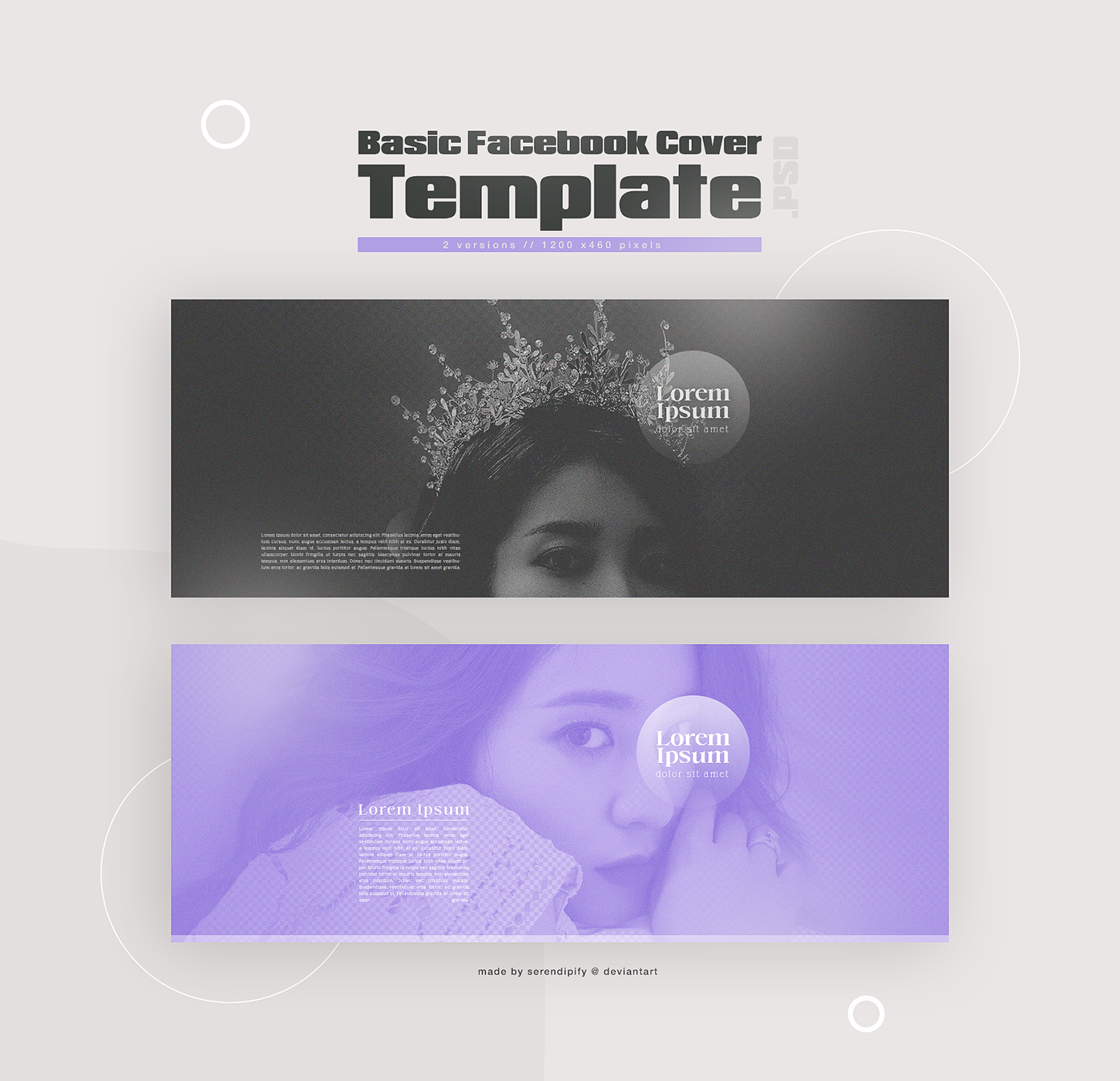 Template // Facebook Cover ( 1200 x 460 ) by serendipify on DeviantArt