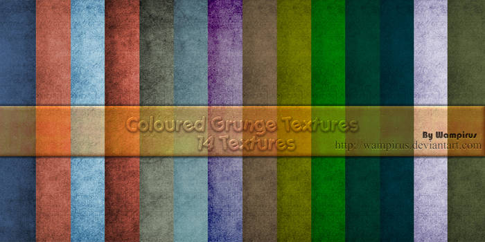 Coloured Grunge Textures by WampiruS