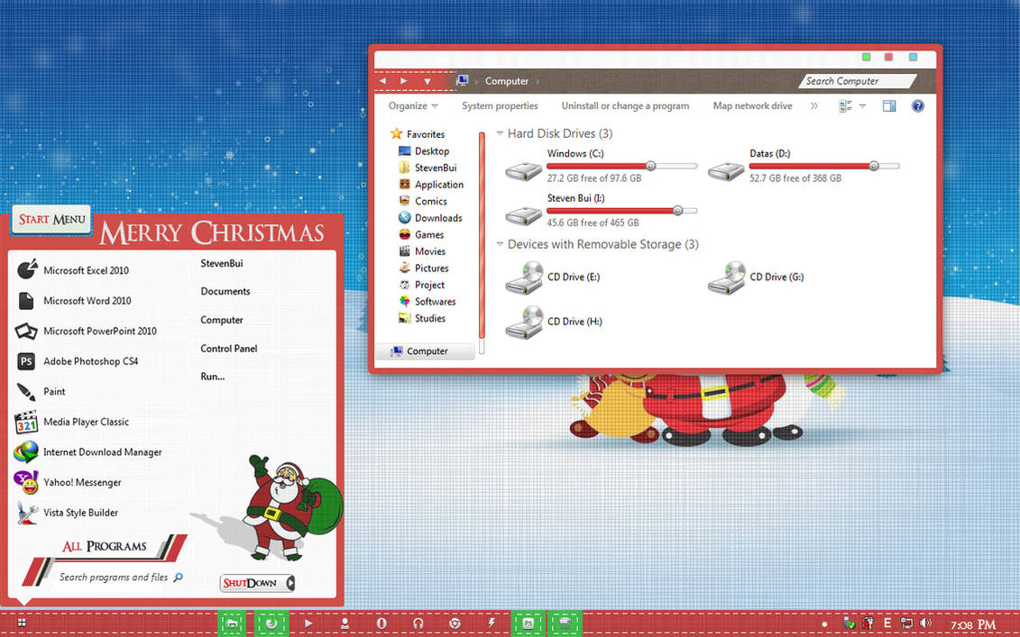 Christmas VS for Windows 7
