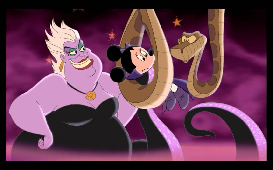 Ursula hands Minnie over to Kaa by Arielfan90 on DeviantArt