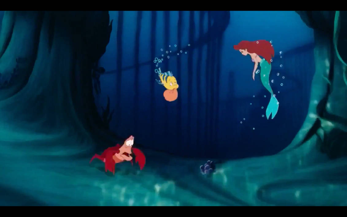 Sebastian ranting near Ariel and Flounder by Arielfan90 on DeviantArt