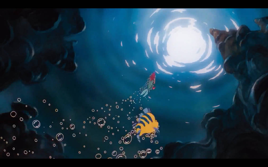 Ariel and Flounder Swim Upwards by Arielfan90 on DeviantArt