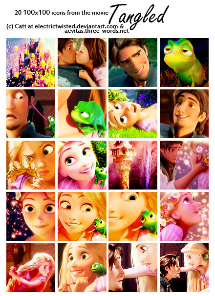 Tangled 100x100 icons by electrictwisted on DeviantArt