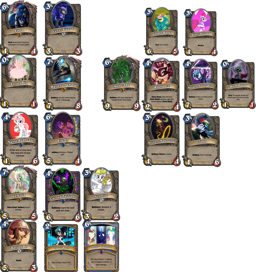 Mlp Hearthstone Cards Page1 Cannon Old And Design By Errieboy On Deviantart