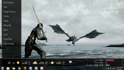 Skyrim Rainmeter Theme Battery Meter