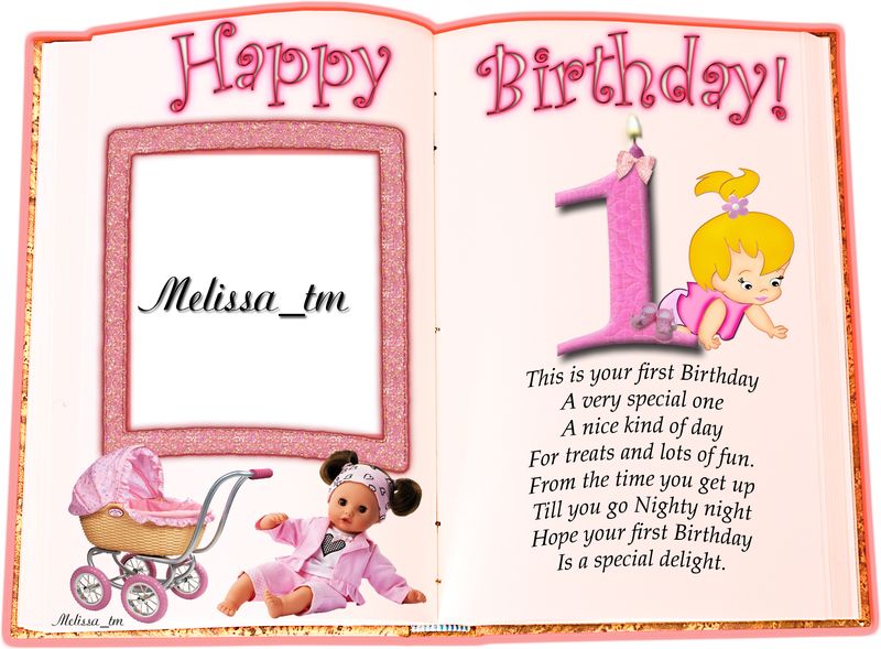 Free Printable Birthday Card For 1 Year Old Granddaughter With Photo