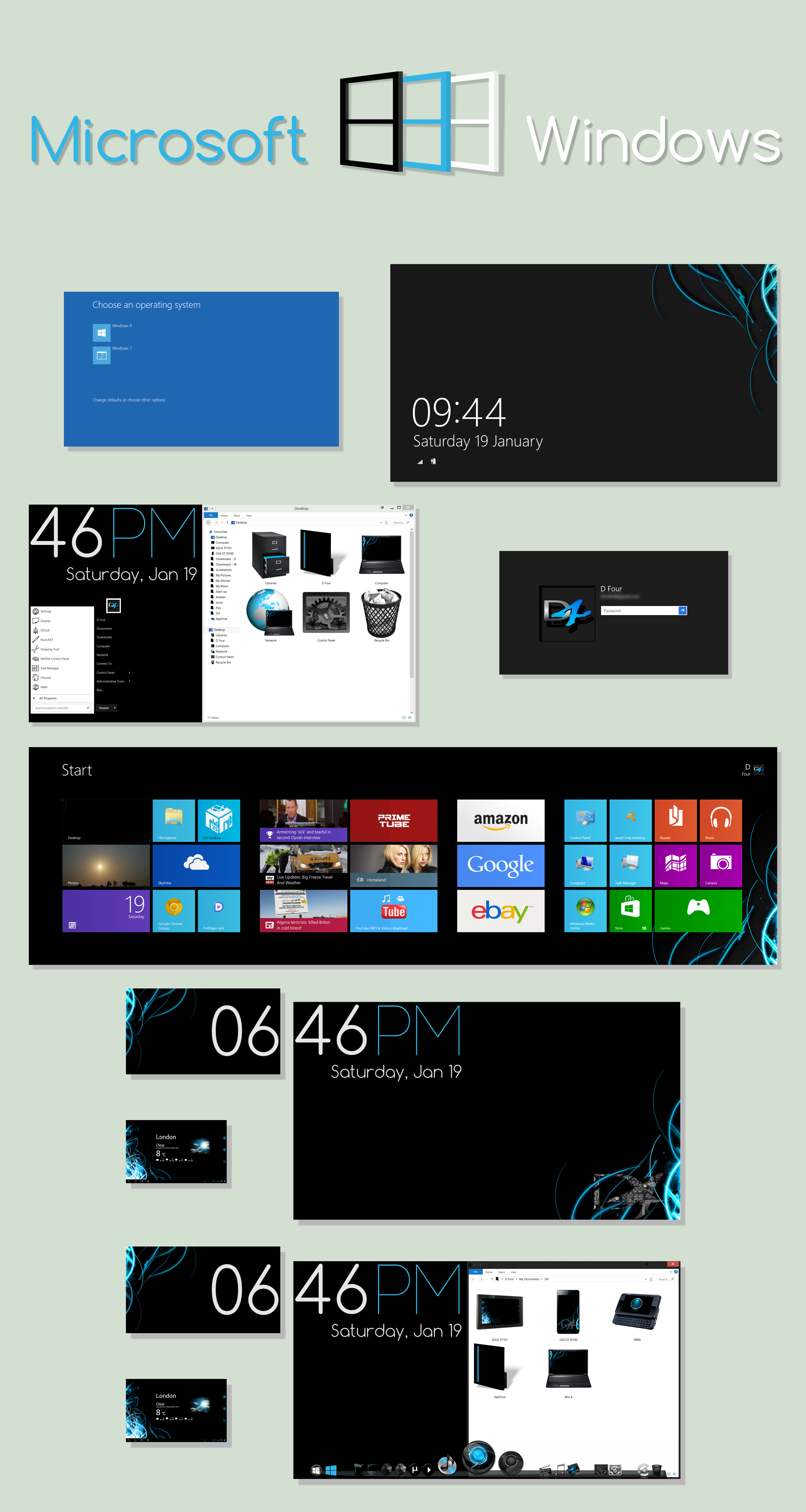 Windows 8 D4rK - Icons and Wallpapers