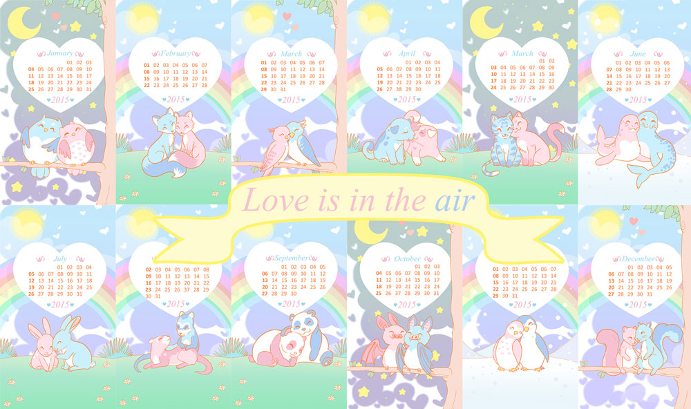 Love is in the air calendar