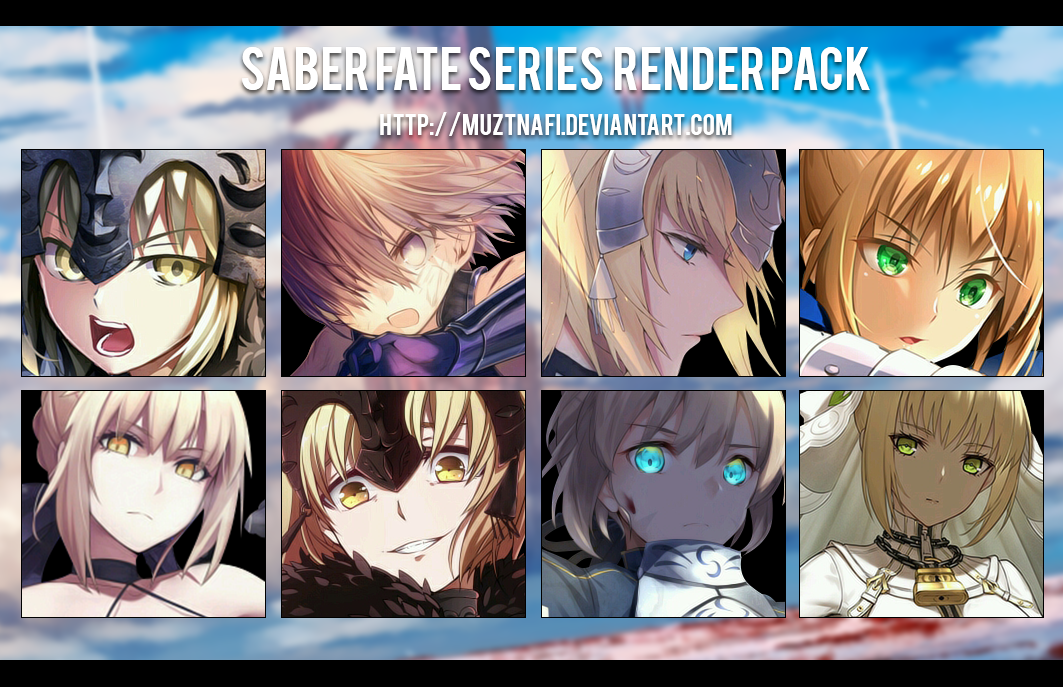 Saber fate series render pack