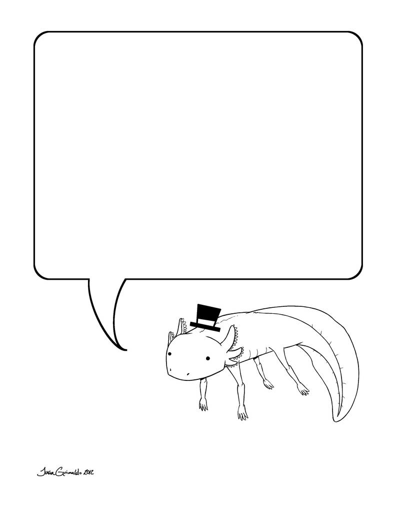 Axolotl Note Coloring Page By Grimaldo J On Deviantart