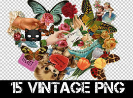 15 VINTAGE PNG +