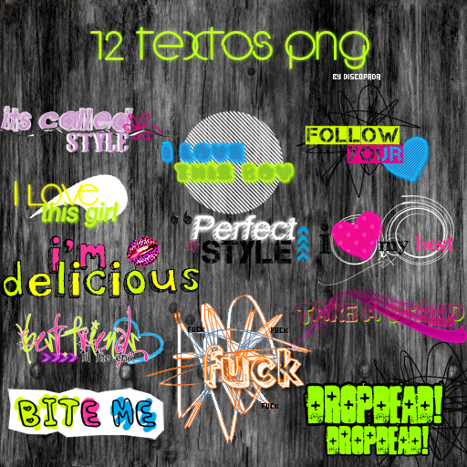 12 TEXTOS PNG +