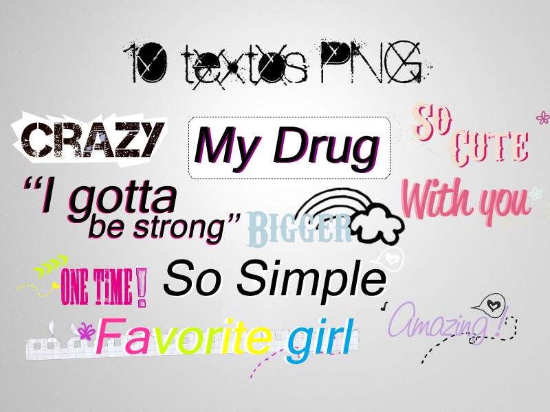 4Pack de textos PNG+