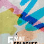 5 paint splashes brushes