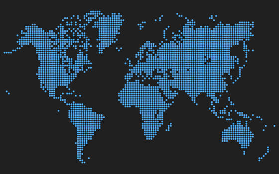 Dots world map