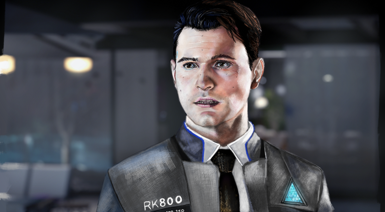 Connor Detroit Become Human digital art by MarvelAssassin on