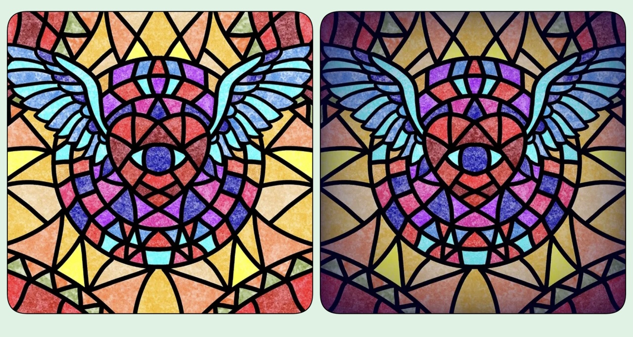 Heart Angel in a Stained Glass theme by JeenTheDrawing on DeviantArt