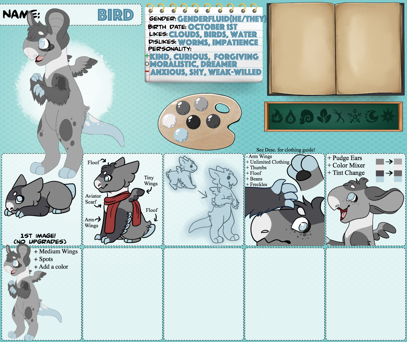 Bird Reference Sheet by doedreamiing on DeviantArt