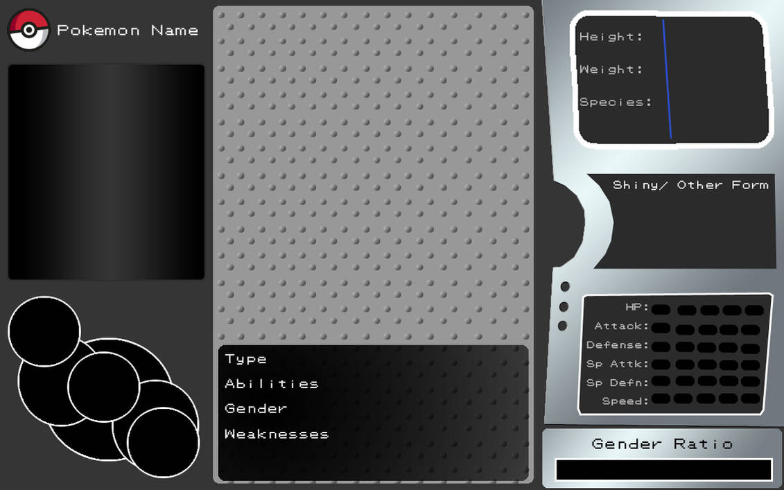 Pokedex Template by mdgryphonkit on DeviantArt Pokedex Template by mdgryphonkit on DeviantArt