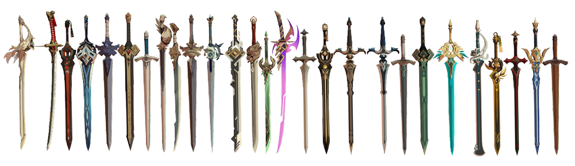 Mmd Genshin Impact Sword Set Dl By Cherrypiewithpoison On Deviantart