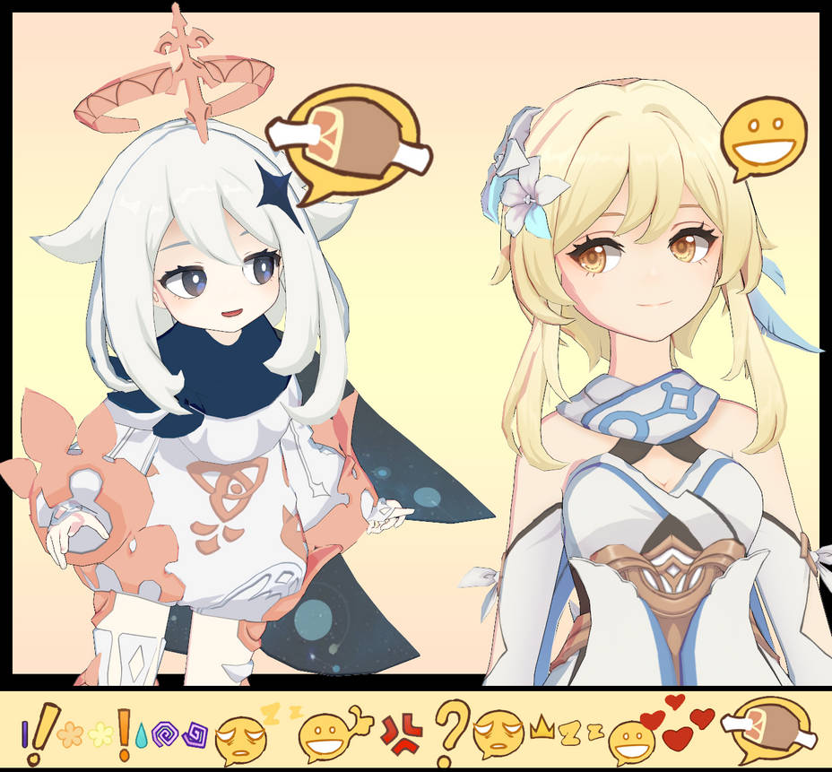 MMD Genshin Impact Emoji DL by CherryPieWithPoison on DeviantArt