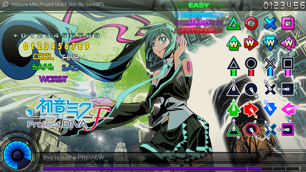 Project Diva F Skin + PSD