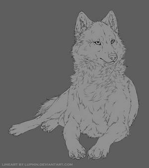 Free Wolf Lineart