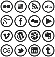 WP7 Metro Social Media Icons