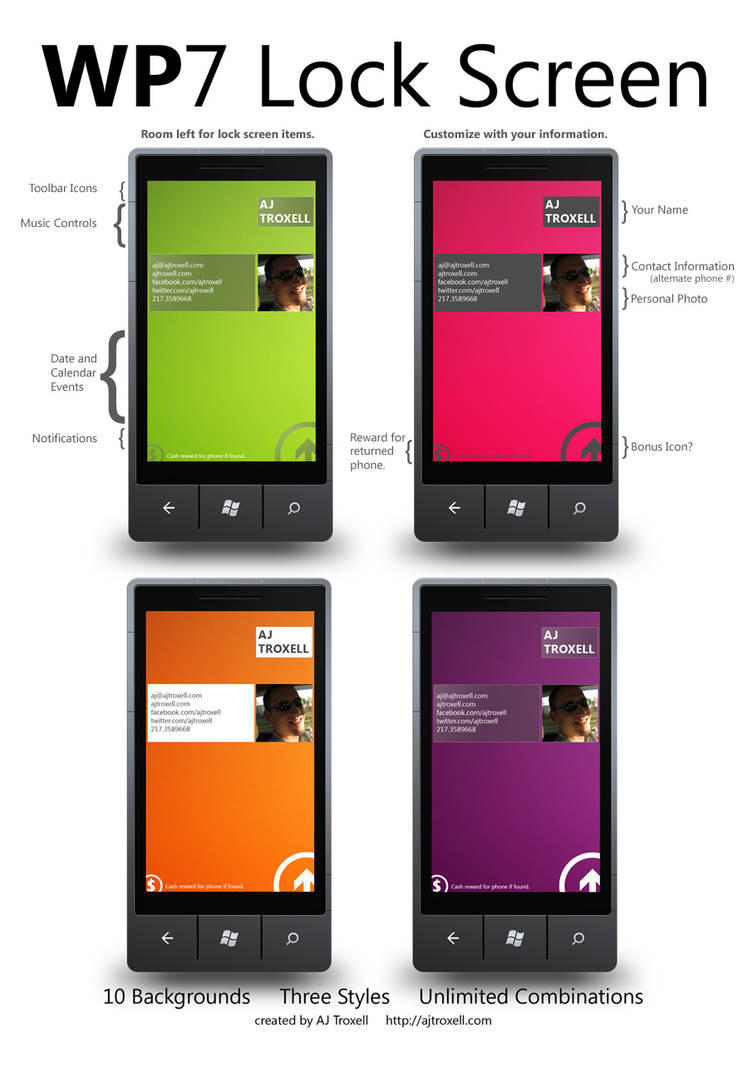 WP7 Lock Screen by blnkdsgn