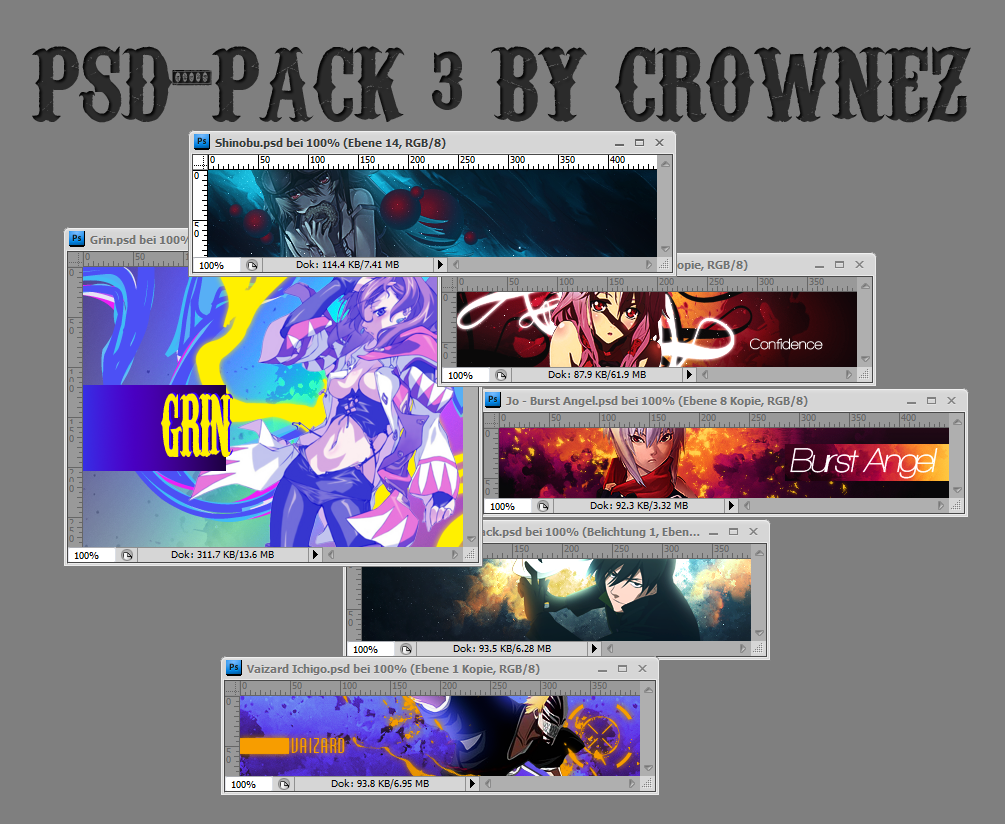 PSD Pack 3 by Crownez on DeviantArt