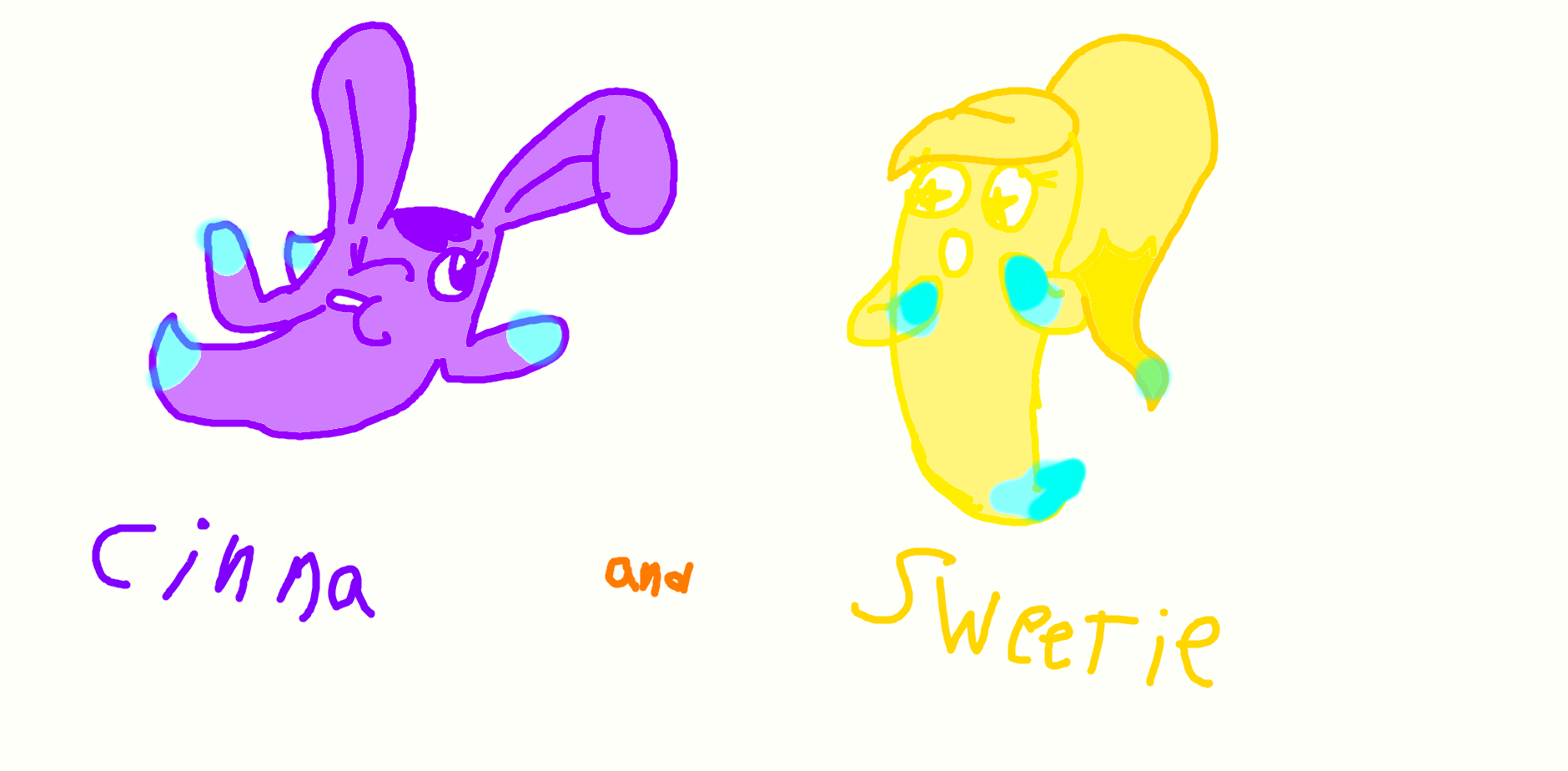 purple and yellow ghosts by CinnabunnyD on DeviantArt