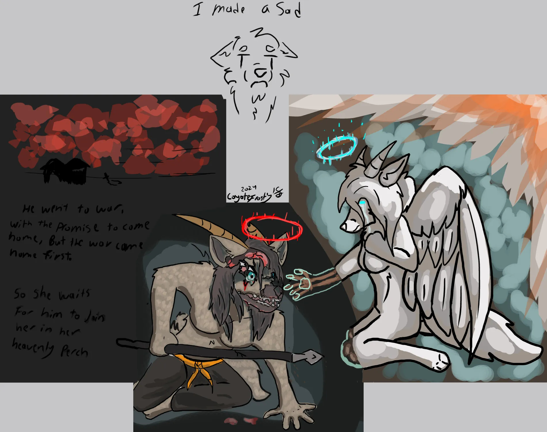 I made a sad by CoyoteFrost on DeviantArt