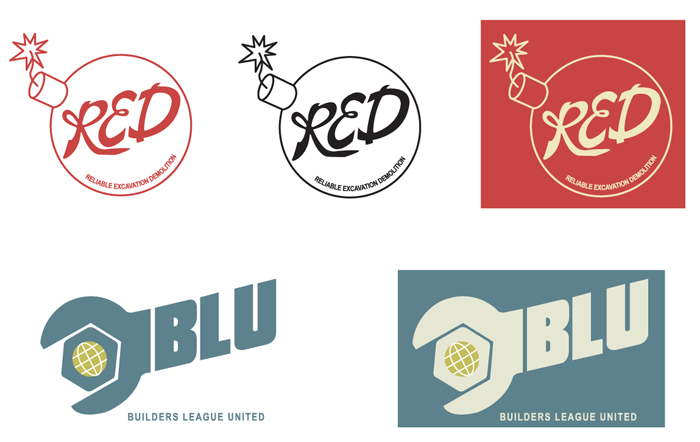 Red and BLU team logos - TF2