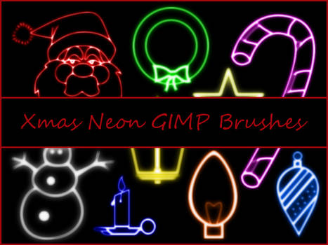 Xmas Neon GIMP Brushes
