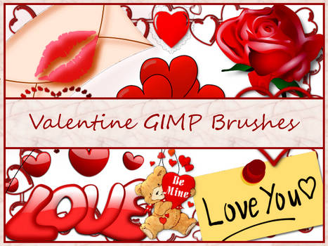 Valentine GIMP Brushes