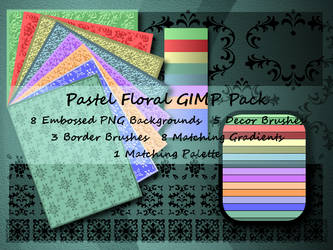 Pastel Floral GIMP Pack