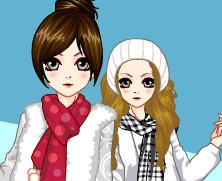 Cute winter coat dress up